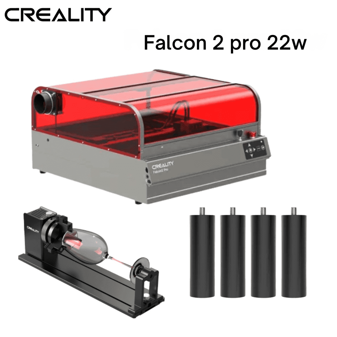 Grabadora Laser Creality Falcon Pro 22W + Risers + Accesorio rotativo